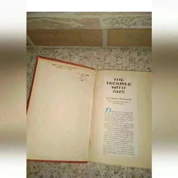 Vtg The Trouble With Gus Charles Raymond Hardcover Book RARE HTF School library - Picture 4 of 4